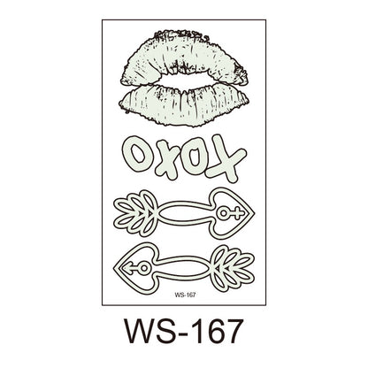 Luminous Tattoo Stickers - Glow in The Dark Temporary Tattoos for Party and Festival