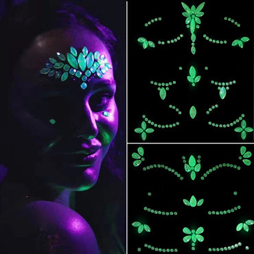 Luminous Gemstone Eye Sticker Decoration Face Gemstone Jewelry Crystal Rhinestone Sticker