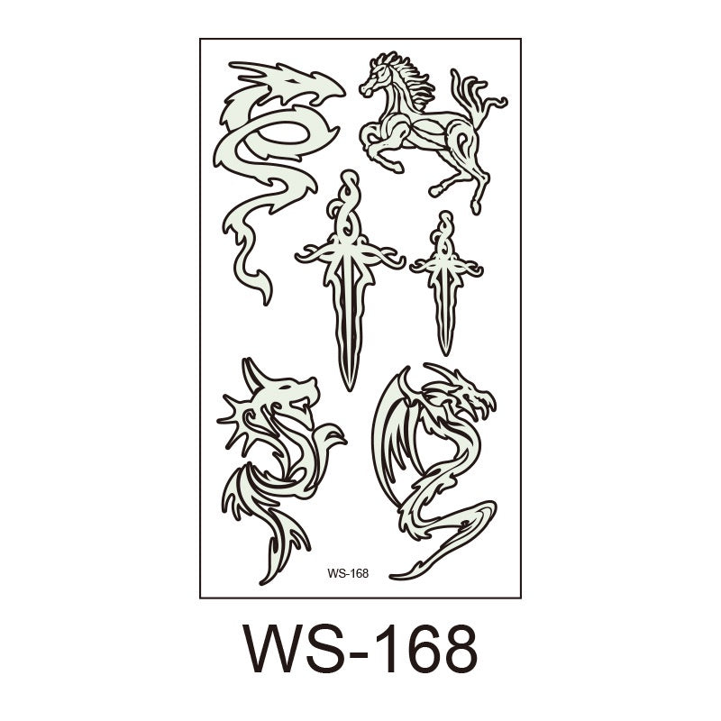 Luminous Tattoo Stickers - Glow in The Dark Temporary Tattoos for Party and Festival