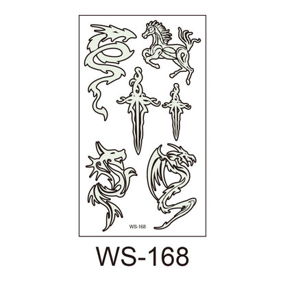 Luminous Tattoo Stickers - Glow in The Dark Temporary Tattoos for Party and Festival