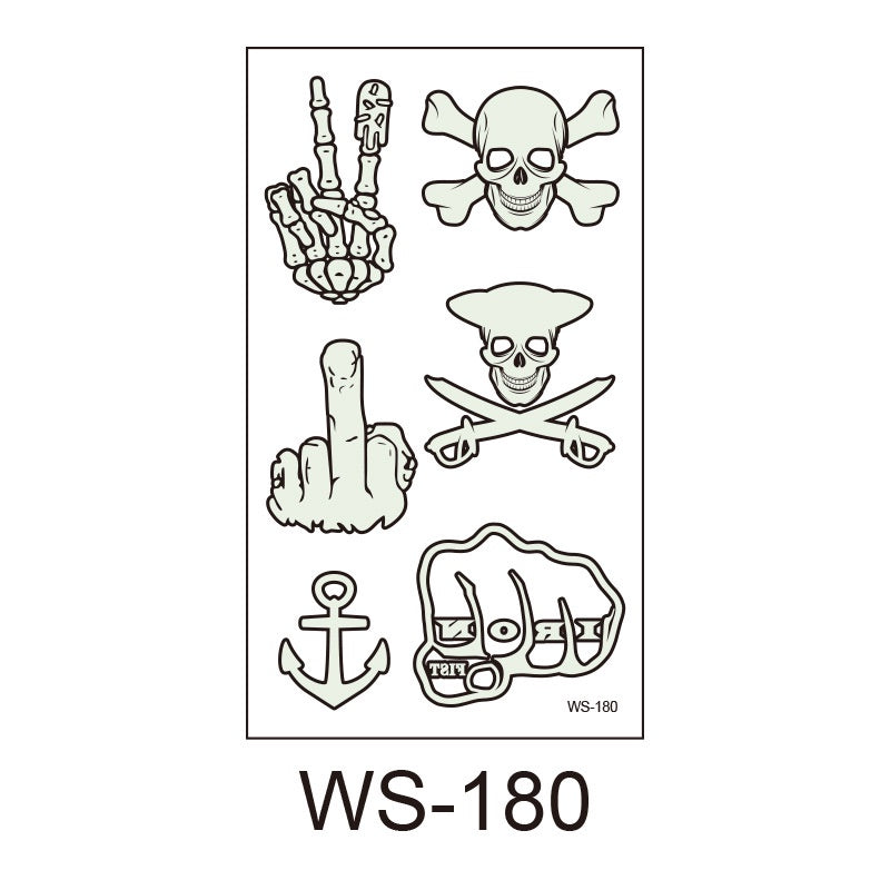 Luminous Tattoo Stickers - Glow in the Dark Temporary Tattoos for Party and Festival