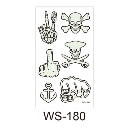 Luminous Tattoo Stickers - Glow in The Dark Temporary Tattoos for Party and Festival