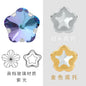 10mm Golden White K Claws Sewing Glass Flower Shape Crystal Rhinestones For Clothing Jewelry Making