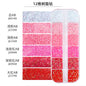 12 Grid Resin Rhinestone Jelly Color Resin Rhinestone Nude Rhinestone Nail Art Nail Patch