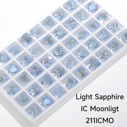 【ready stock】Gemstone jewelry New Design Sweet Shape IC Series Moonlight Color K9 Glass Crystal Rhinestone For Nail Art Accessories
