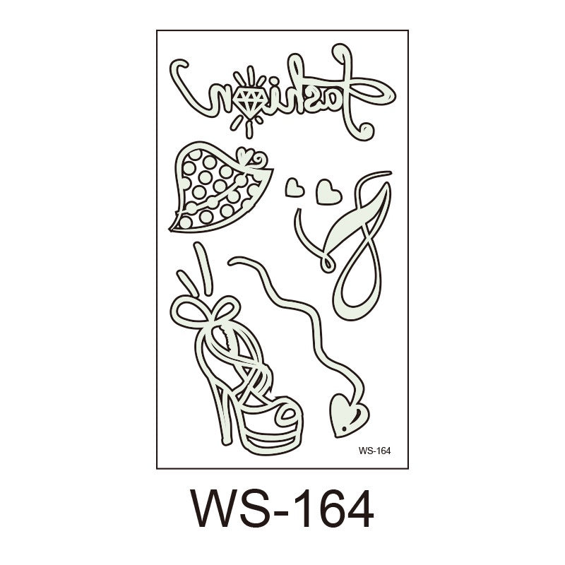 Luminous Tattoo Stickers - Glow in The Dark Temporary Tattoos for Party and Festival