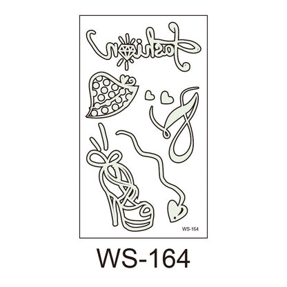 Luminous Tattoo Stickers - Glow in The Dark Temporary Tattoos for Party and Festival