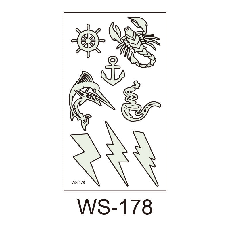 Luminous Tattoo Stickers - Glow in The Dark Temporary Tattoos for Party and Festival