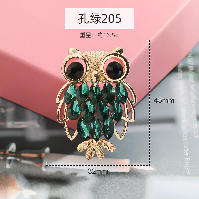 Rhinestone Owl Alloy Accessories Mobile phone case sticker Diy bag clothing alloy accessories