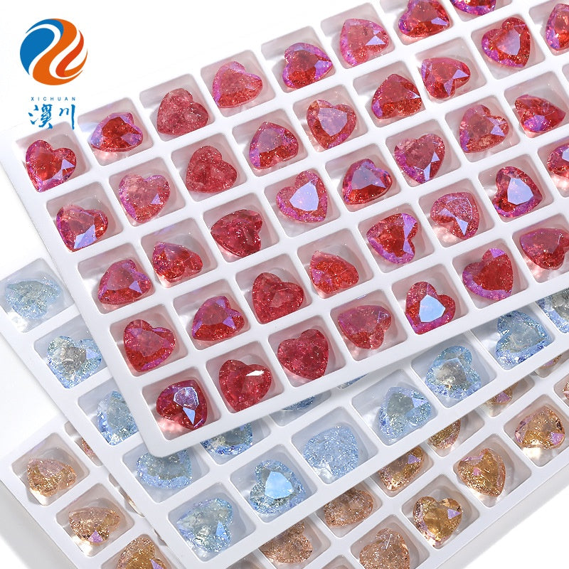【ready stock】Gemstone jewelry New Design Sweet Shape IC Series Moonlight Color K9 Glass Crystal Rhinestone For Nail Art Accessories