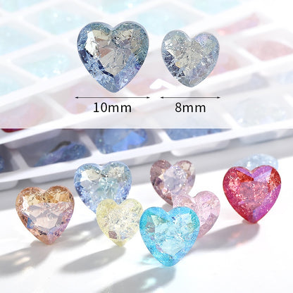 【ready stock】Gemstone jewelry New Design Sweet Shape IC Series Moonlight Color K9 Glass Crystal Rhinestone For Nail Art Accessories