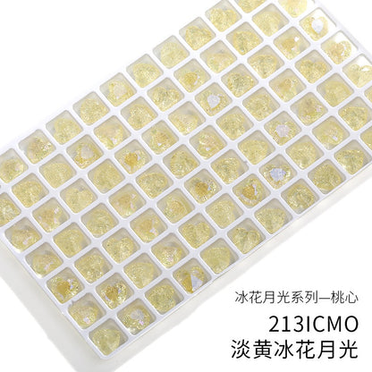 【ready stock】Gemstone jewelry New Design Sweet Shape IC Series Moonlight Color K9 Glass Crystal Rhinestone For Nail Art Accessories
