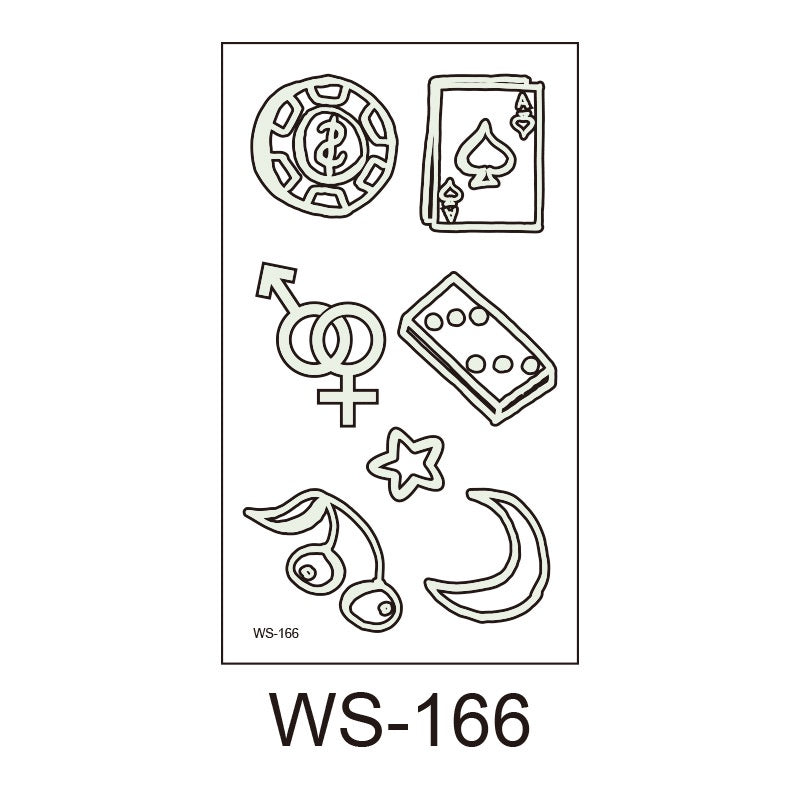 Luminous Tattoo Stickers - Glow in The Dark Temporary Tattoos for Party and Festival