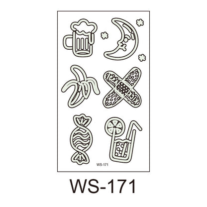Luminous Tattoo Stickers - Glow in The Dark Temporary Tattoos for Party and Festival