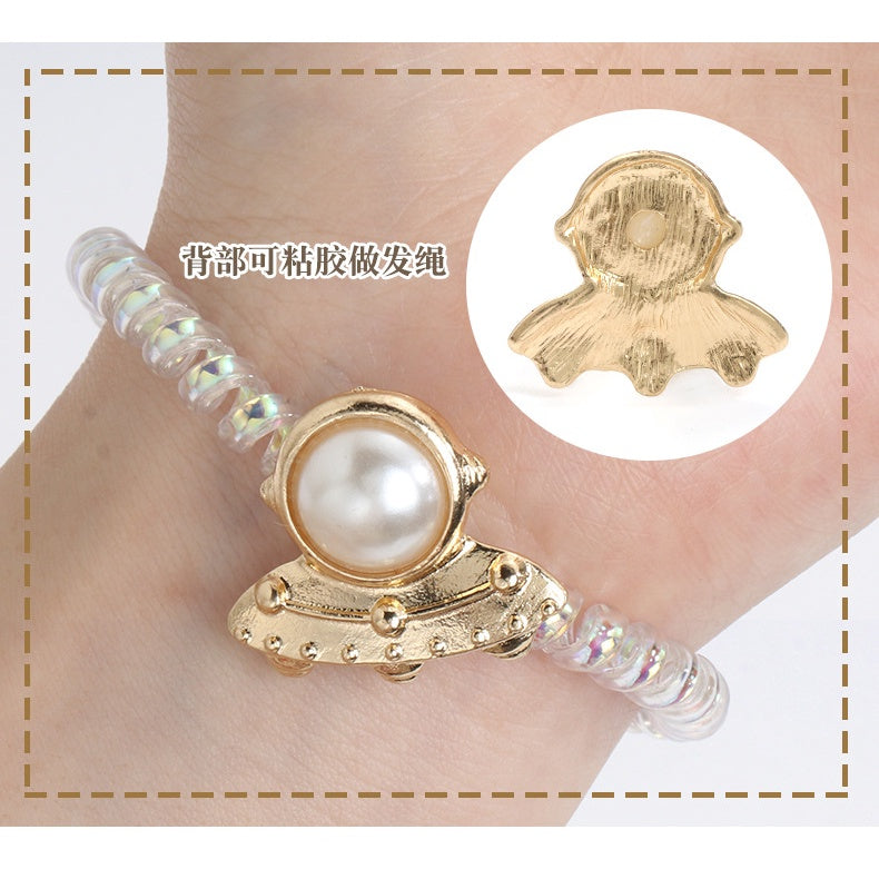 Jane Pearl Navigator's Flight gold alloy AbsDiy handmade hair accessories phone case