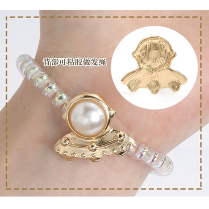 Jane Pearl Navigator's Flight gold alloy AbsDiy handmade hair accessories phone case