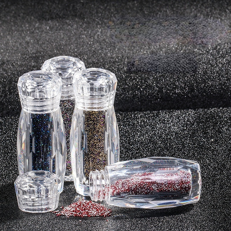 New nail art jewelry bottle transparent pixie beads sequins nail rhinestone decoration