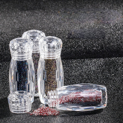 New nail art jewelry bottle transparent pixie beads sequins nail rhinestone decoration