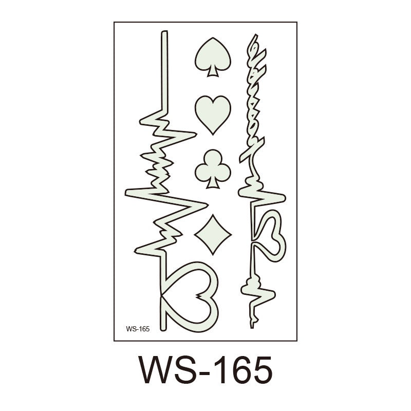 Luminous Tattoo Stickers - Glow in The Dark Temporary Tattoos for Party and Festival