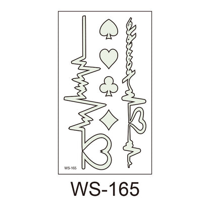 Luminous Tattoo Stickers - Glow in The Dark Temporary Tattoos for Party and Festival
