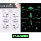 Luminous Gemstone Eye Sticker Decoration Face Gemstone Jewelry Crystal Rhinestone Sticker