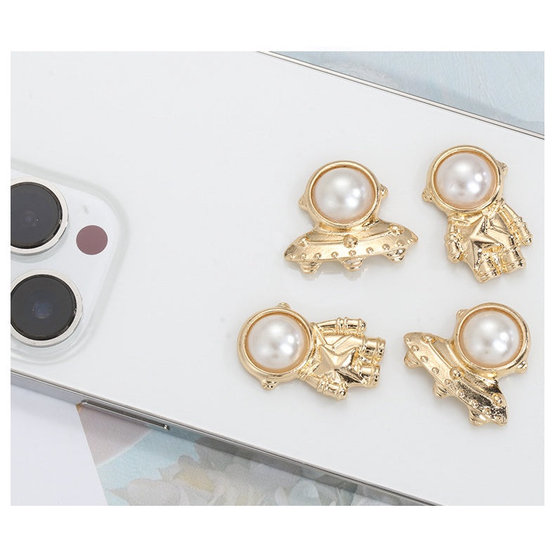 Jane Pearl Navigator's Flight gold alloy AbsDiy handmade hair accessories phone case