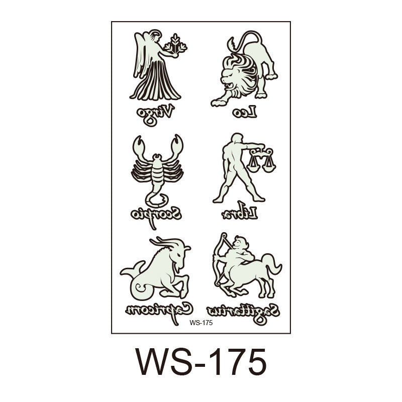 Luminous Tattoo Stickers - Glow in The Dark Temporary Tattoos for Party and Festival