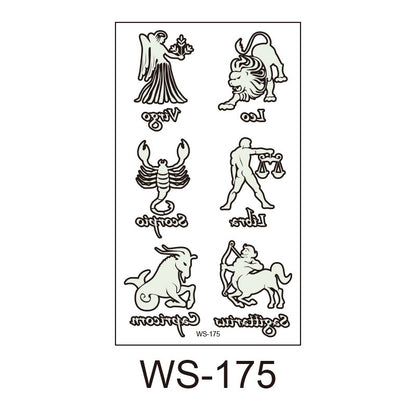 Luminous Tattoo Stickers - Glow in The Dark Temporary Tattoos for Party and Festival