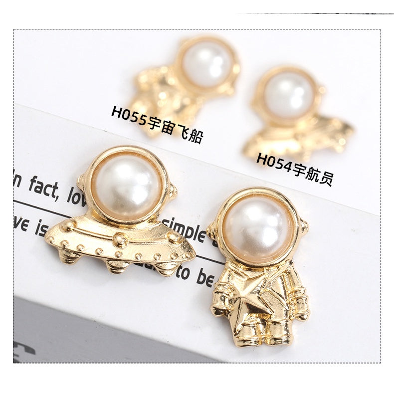 Jane Pearl Navigator's Flight gold alloy AbsDiy handmade hair accessories phone case
