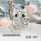【ready stock】New Zinc Alloy Animal Opal Fox Crystal Glass Rhinestones DIY Brooch Accessories Crafts Bags Shoes