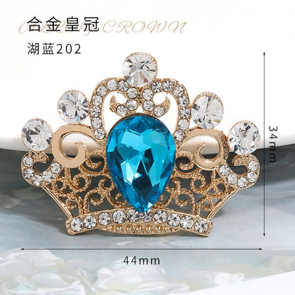 New DIY Fashion Rhinestone Crown Hair Accessories Clothing Bags Alloy Jewelry Handmade for Girls