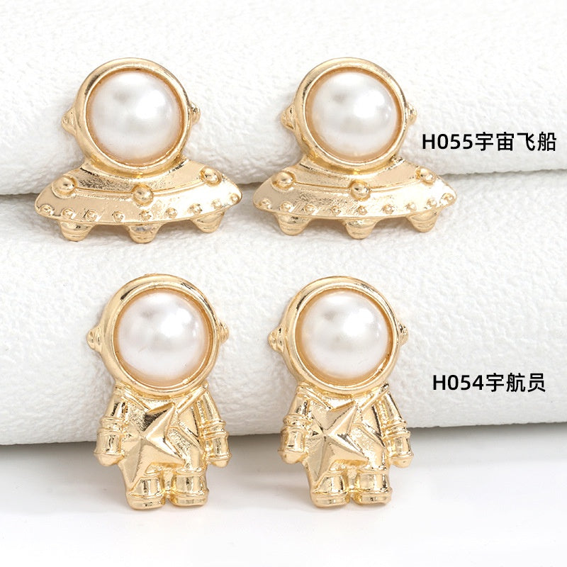 Jane Pearl Navigator's Flight gold alloy AbsDiy handmade hair accessories phone case