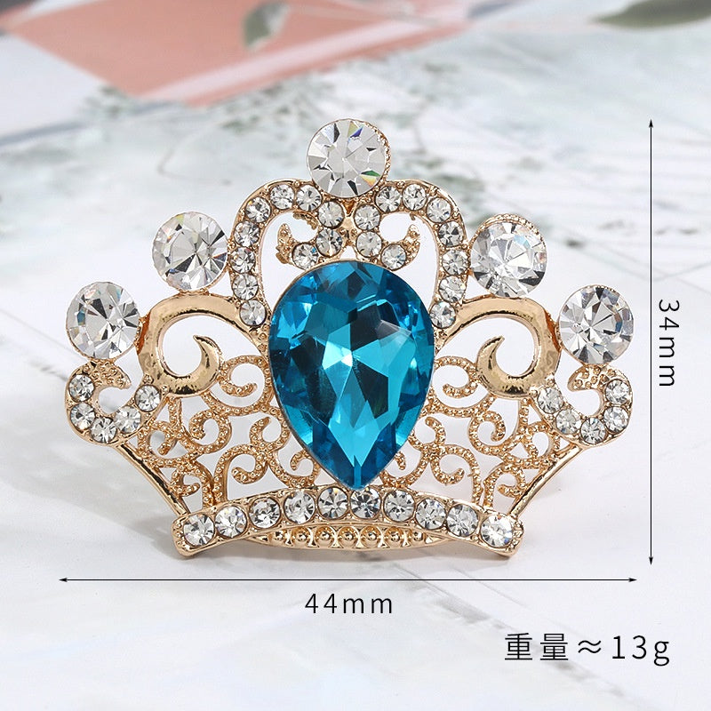 New DIY Fashion Rhinestone Crown Hair Accessories Clothing Bags Alloy Jewelry Handmade for Girls