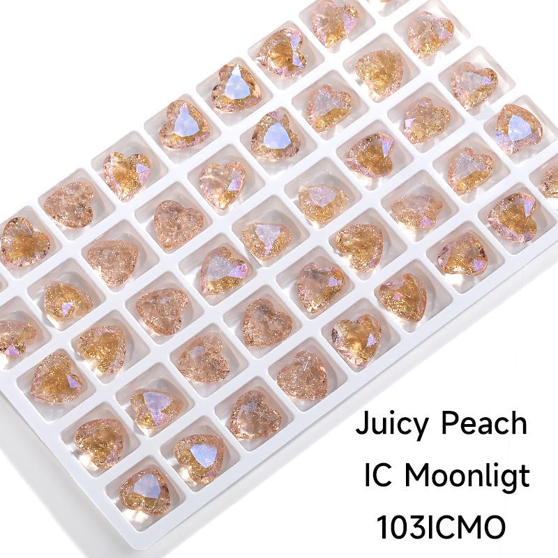 【ready stock】Gemstone jewelry New Design Sweet Shape IC Series Moonlight Color K9 Glass Crystal Rhinestone For Nail Art Accessories