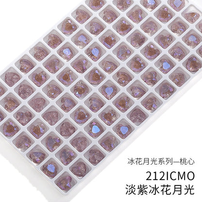【ready stock】Gemstone jewelry New Design Sweet Shape IC Series Moonlight Color K9 Glass Crystal Rhinestone For Nail Art Accessories