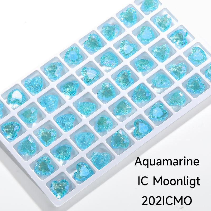 【ready stock】Gemstone jewelry New Design Sweet Shape IC Series Moonlight Color K9 Glass Crystal Rhinestone For Nail Art Accessories