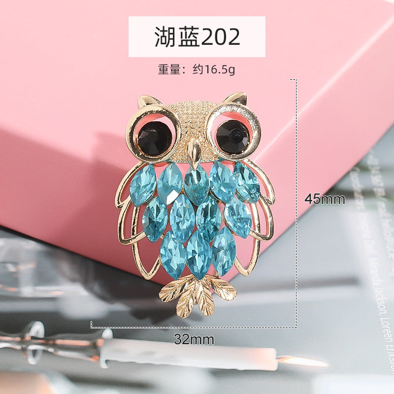 Rhinestone Owl Alloy Accessories Mobile phone case sticker Diy bag clothing alloy accessories