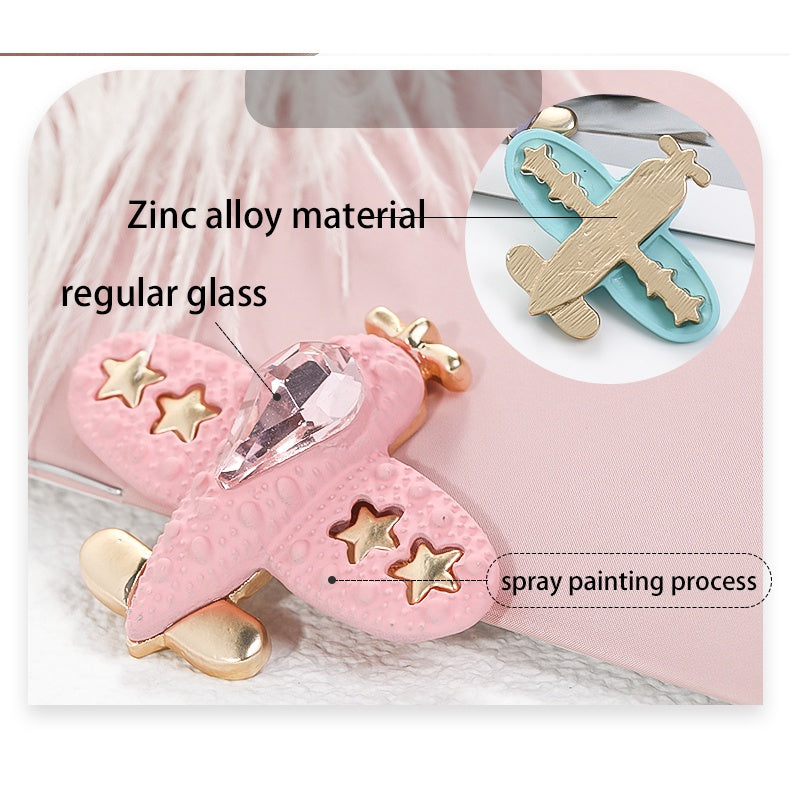 Hot Selling DIY Hair Zinc Alloy Cartoon Airplane Crocs Mobile Phone Case DIY Accessories