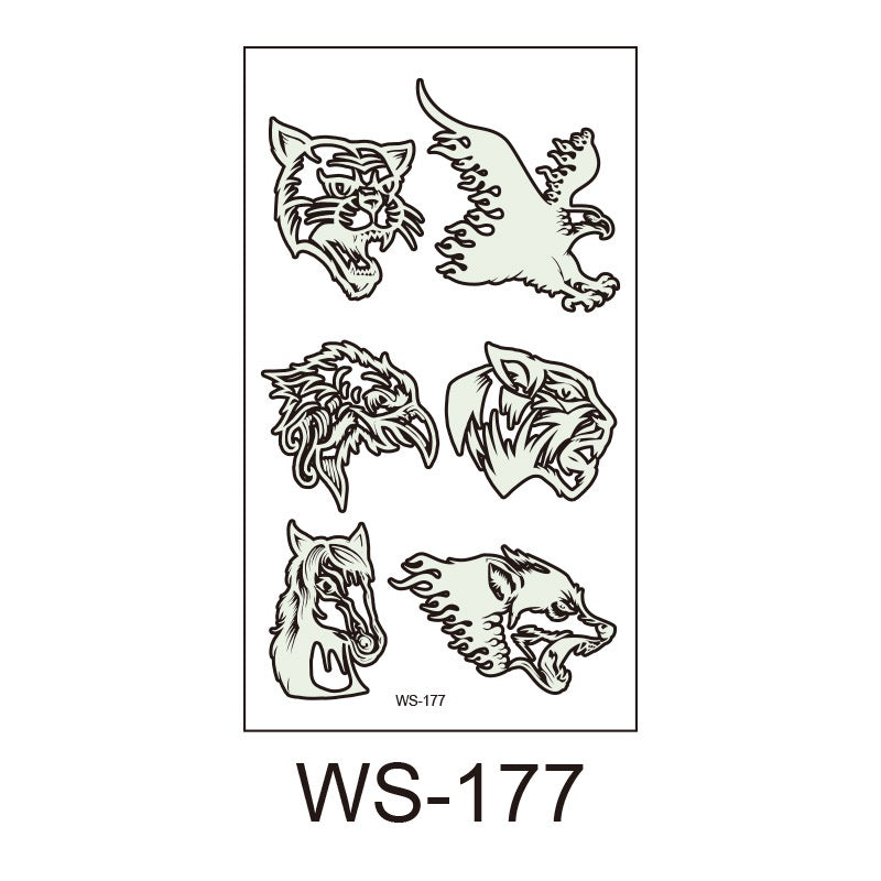 Luminous Tattoo Stickers - Glow in The Dark Temporary Tattoos for Party and Festival