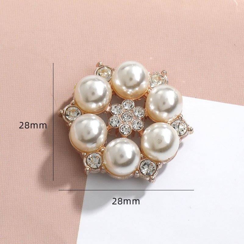 Crocs Accessories Pearls Girls Alloy Rhinestone Hair Accessories DIY Handemade
