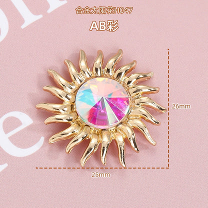 Alloy Sunflower Crystal Hair Ornament Craft Bag Shoe Accessories