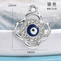 Four-leaf Clover Devil's Eye Diy Alloy Rhinestone Pendant  Jewelry Necklace Bracelet Accessories