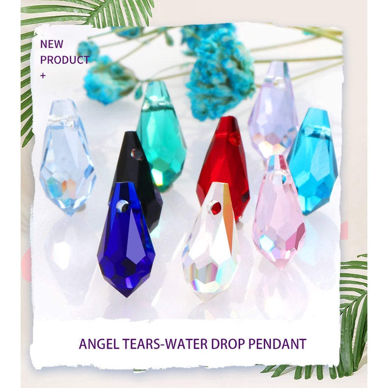 High Quality Angel Multi Colors Tears Water Drop Pendant For Jewelry Making 10pcs