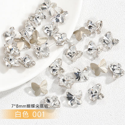 Butterfly Shape Crystal Rhinestone K9 Fancy Glass For Diy Nail Art Clothing Garment