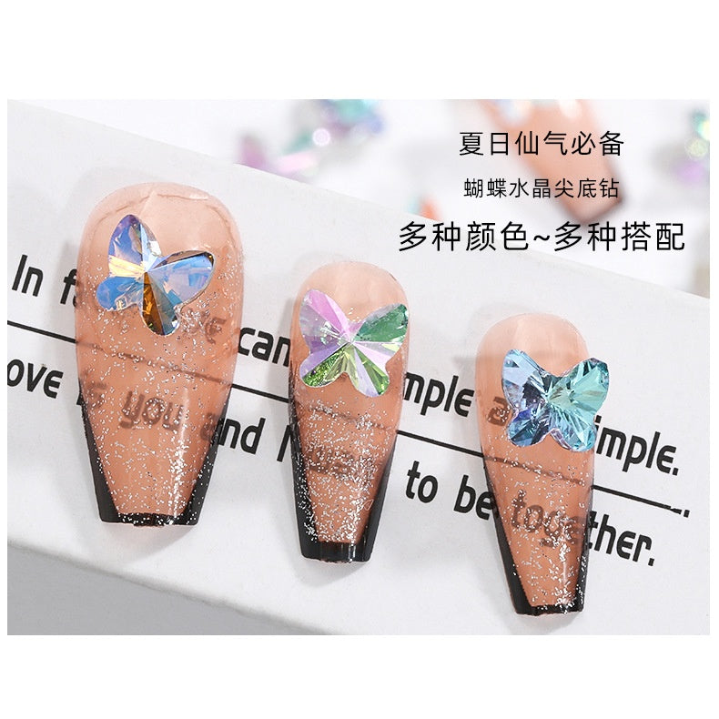 Butterfly Shape Crystal Rhinestone K9 Fancy Glass For Diy Nail Art Clothing Garment