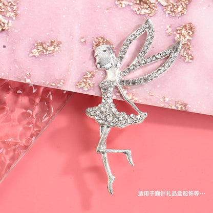 【ready stock】Handmade DIY jewelry Mobile phone beauty accessoriesAngel Genie Girl Rhinestone Alloy  Handmade Diy Jewelry Cell Phone Beauty Accessories