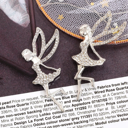 【ready stock】Handmade DIY jewelry Mobile phone beauty accessoriesAngel Genie Girl Rhinestone Alloy  Handmade Diy Jewelry Cell Phone Beauty Accessories