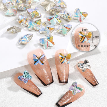 Butterfly Shape Crystal Rhinestone K9 Fancy Glass For Diy Nail Art Clothing Garment
