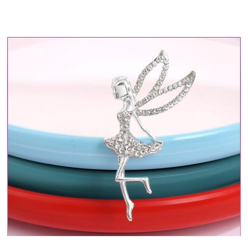 【ready stock】Handmade DIY jewelry Mobile phone beauty accessoriesAngel Genie Girl Rhinestone Alloy  Handmade Diy Jewelry Cell Phone Beauty Accessories