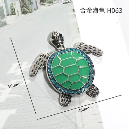 Turtle Shaped Crystal Rhinestone Alloy Accessories Decoration Handmade Diy Mobile Phone Case Making